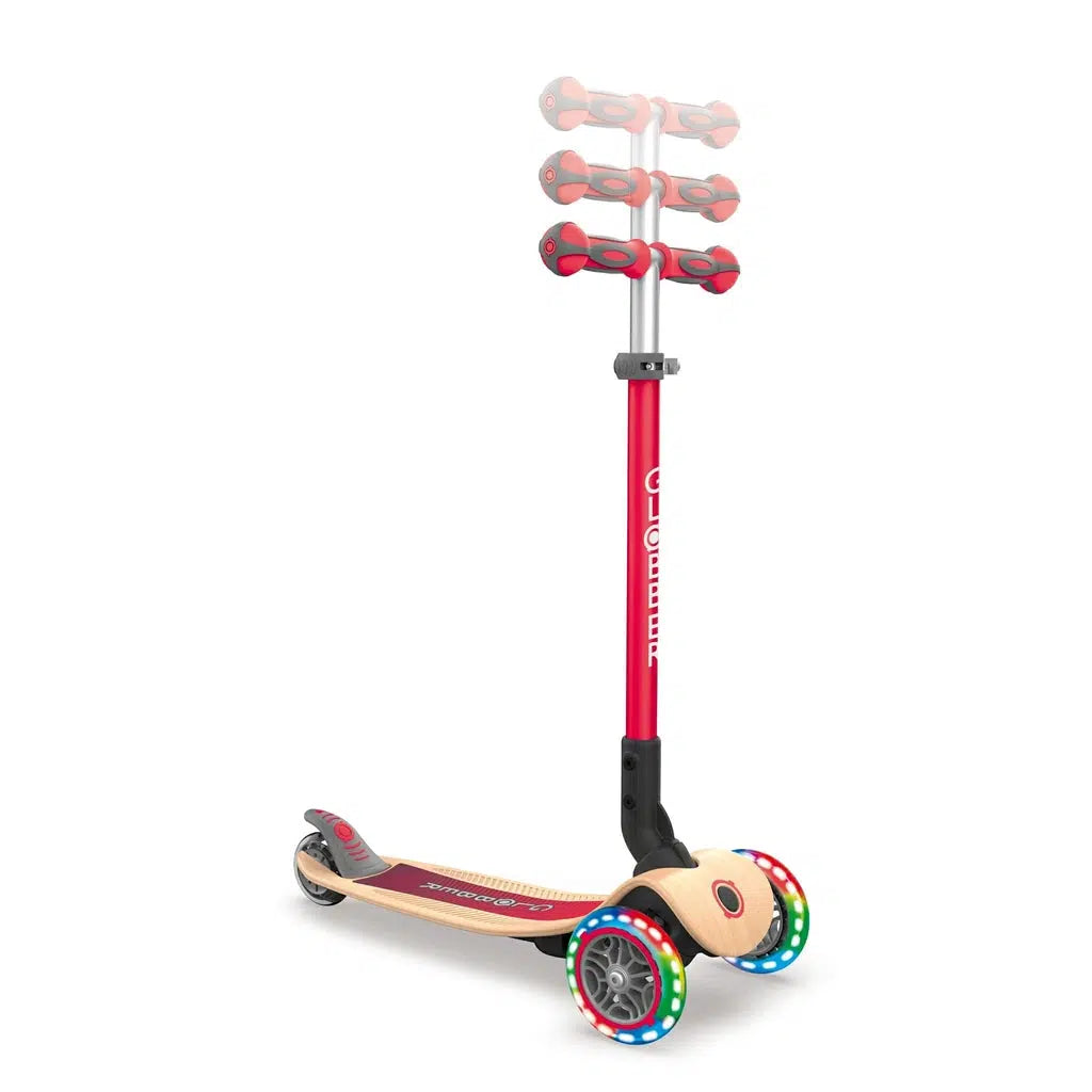 Globber Primo - Foldable Wood Red Scooter-Globber-The Red Balloon Toy Store