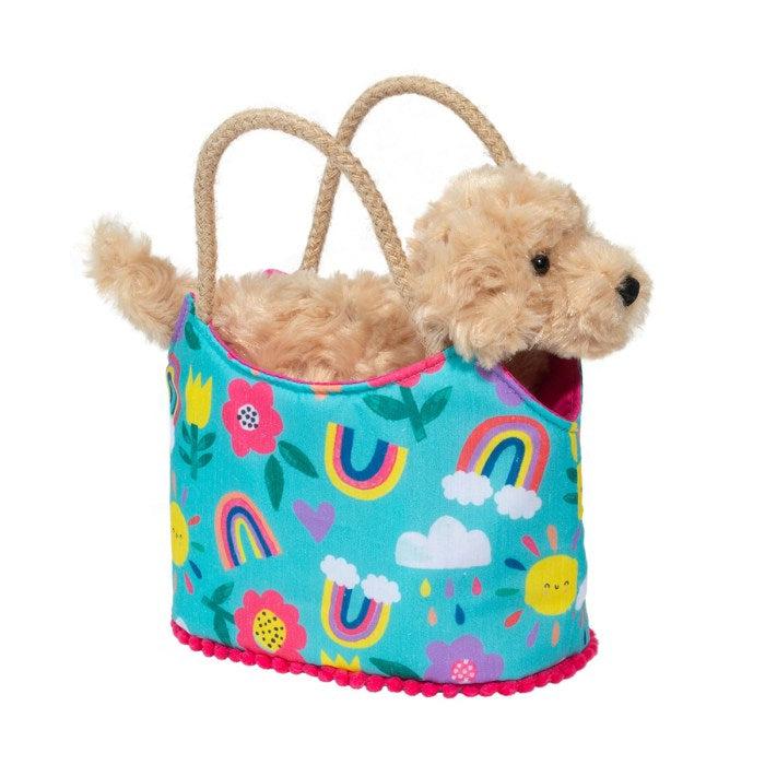 this image shows a side profile of the dog and carry purse