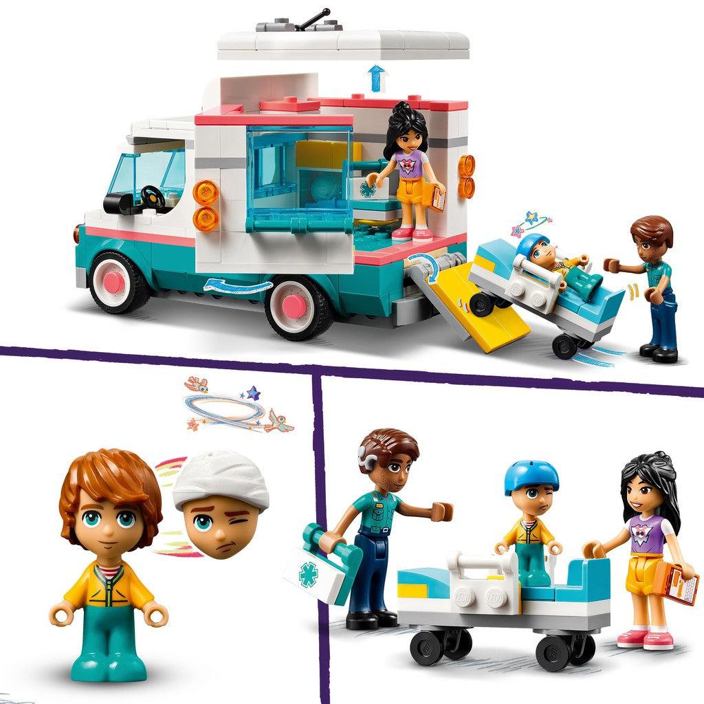 build the ambulance and help the LEGO friends characters stay safe