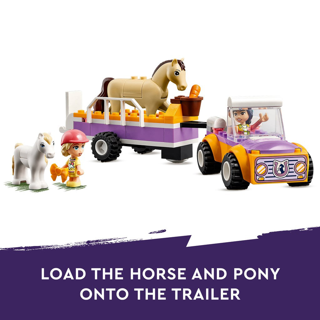load the horse and pony onto the trailer