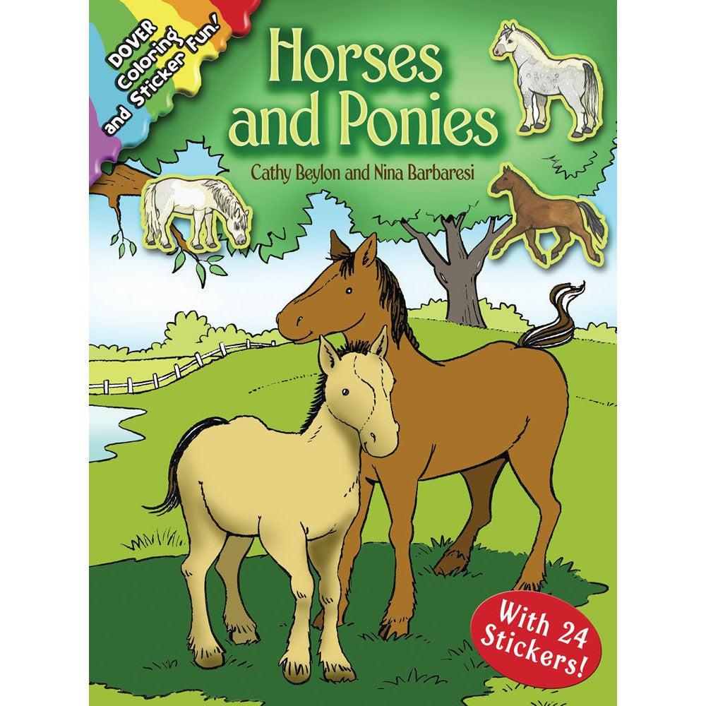 Horses and Ponies: Coloring and Sticker Fun-Dover Publications-The Red Balloon Toy Store