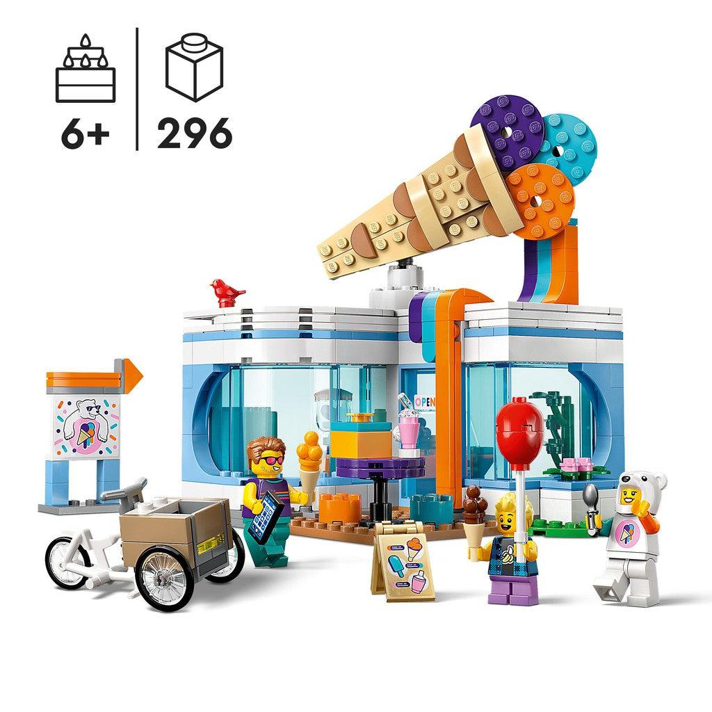 for ages 6+ with 296 LEGO pieces.
