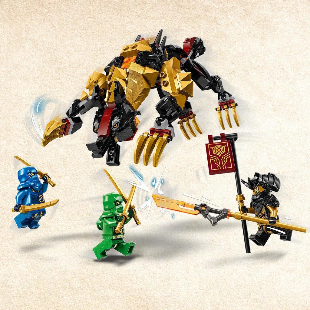 constuct the LEGO imperial hound and dragon hunter to face off in LEGO ninjago
