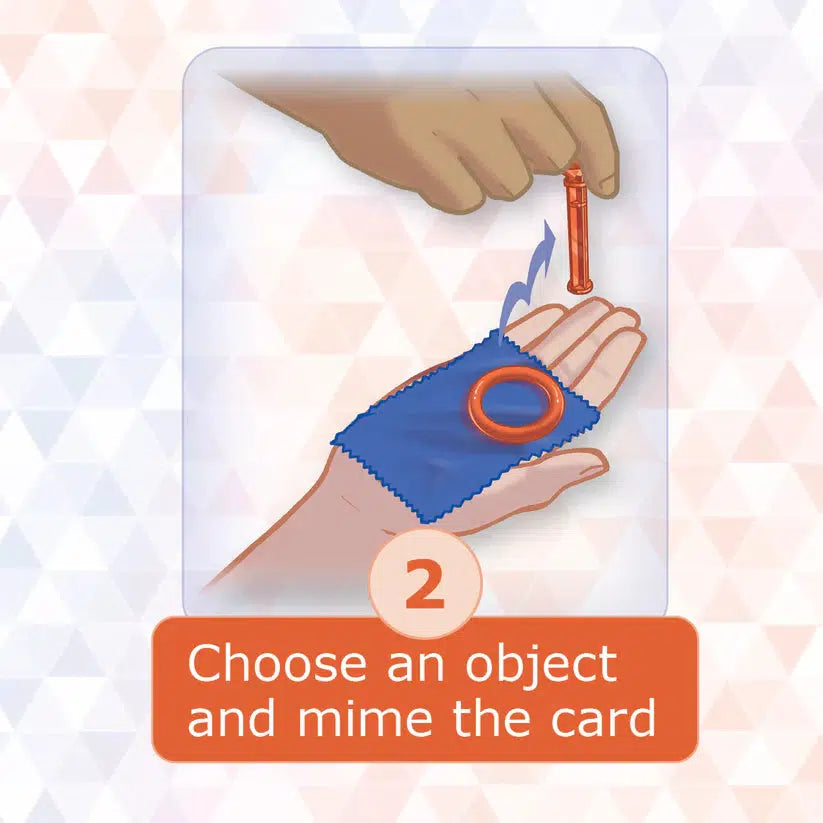 Step 2) Choose an object and mime the card