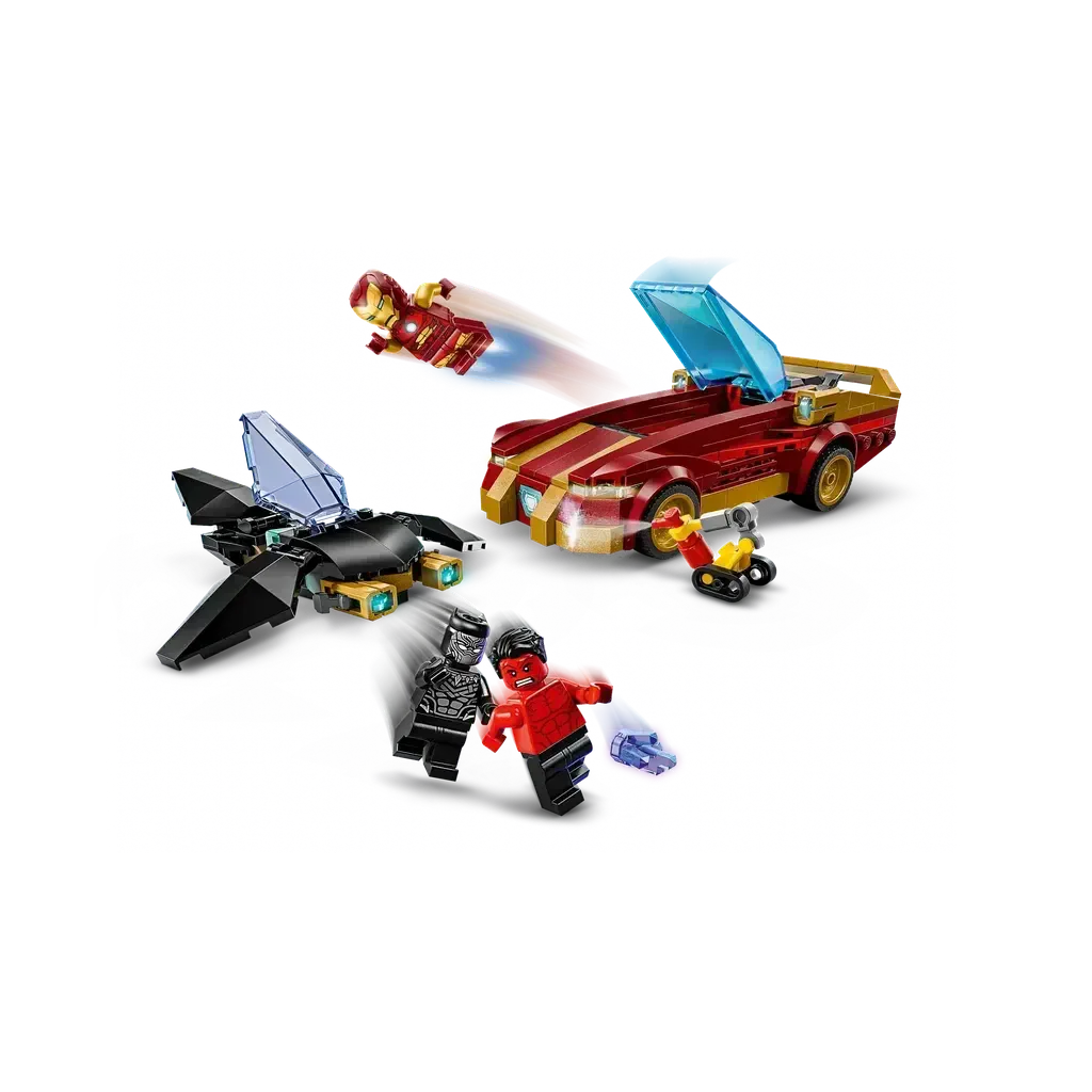 Iron Man Car & Black Panther vs. Red Hulk-LEGO-The Red Balloon Toy Store