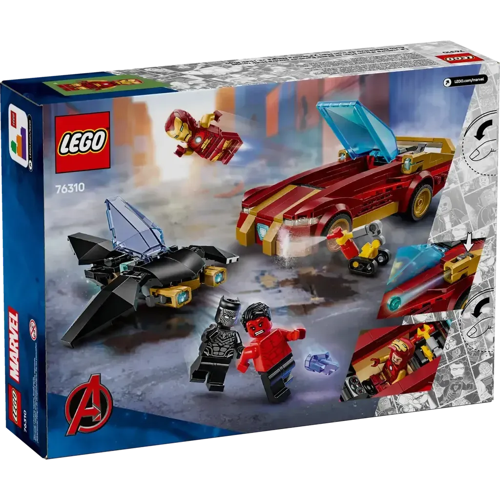 Iron Man Car & Black Panther vs. Red Hulk-LEGO-The Red Balloon Toy Store