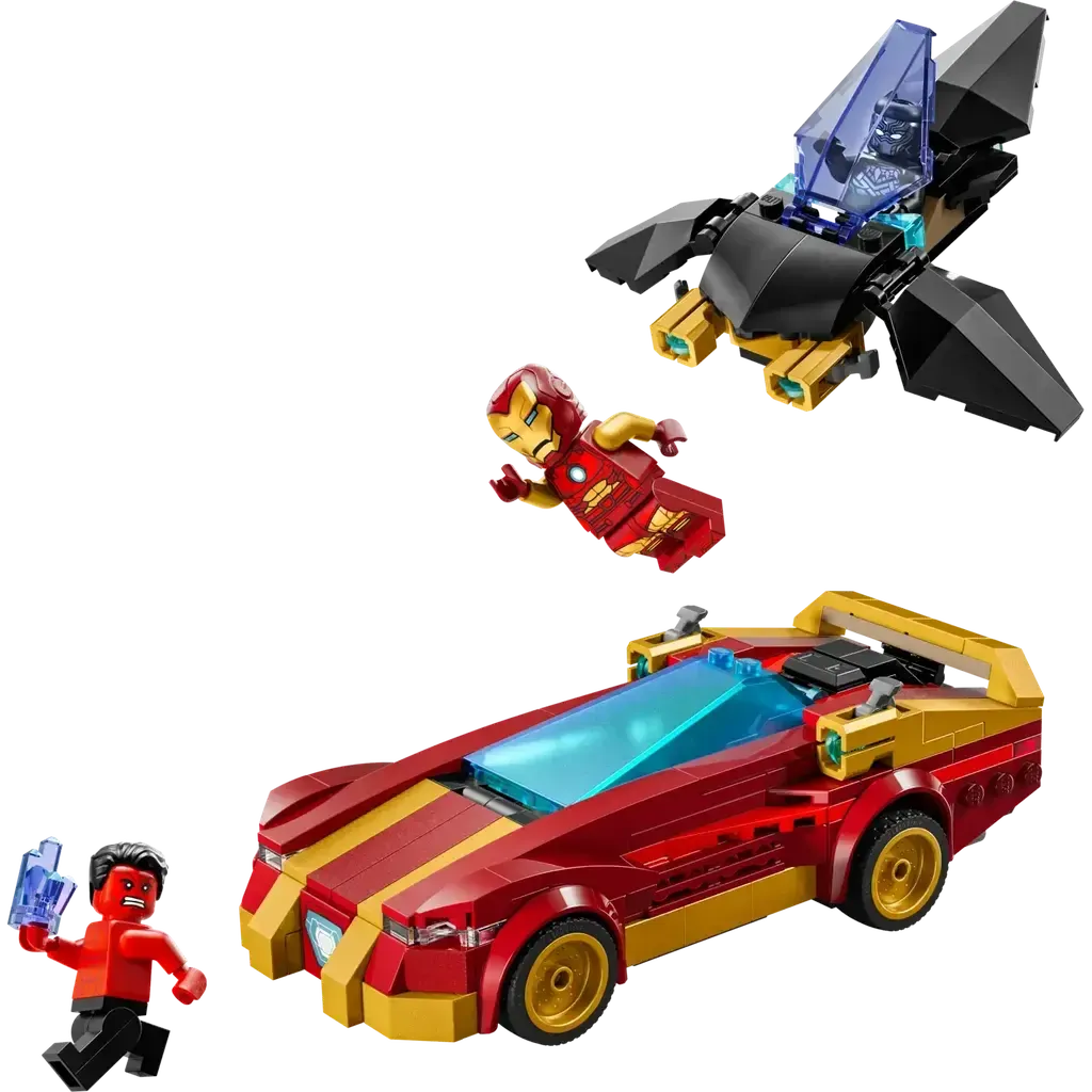 Iron Man Car & Black Panther vs. Red Hulk-LEGO-The Red Balloon Toy Store