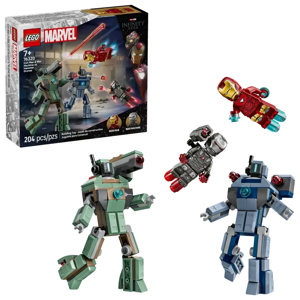 Iron Man and War Machine vs. Hammer Drones-LEGO-The Red Balloon Toy Store