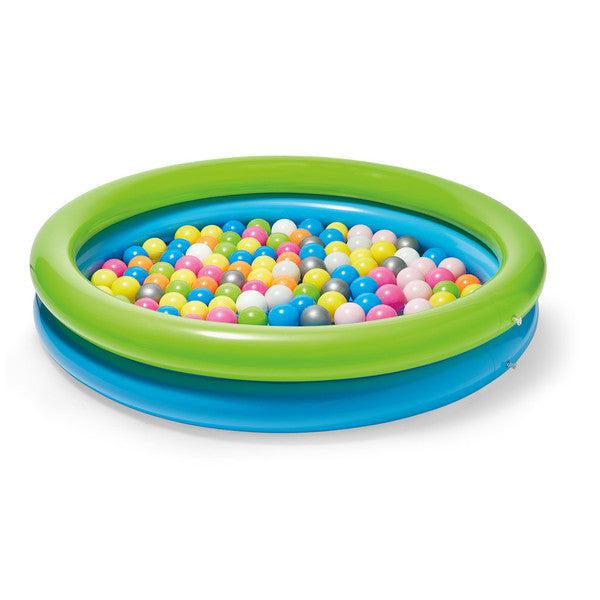 Shows that the pool can also be used as a ball pit! (Balls not included)