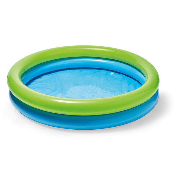 Shows that the pool can be filled with water for splashy fun.