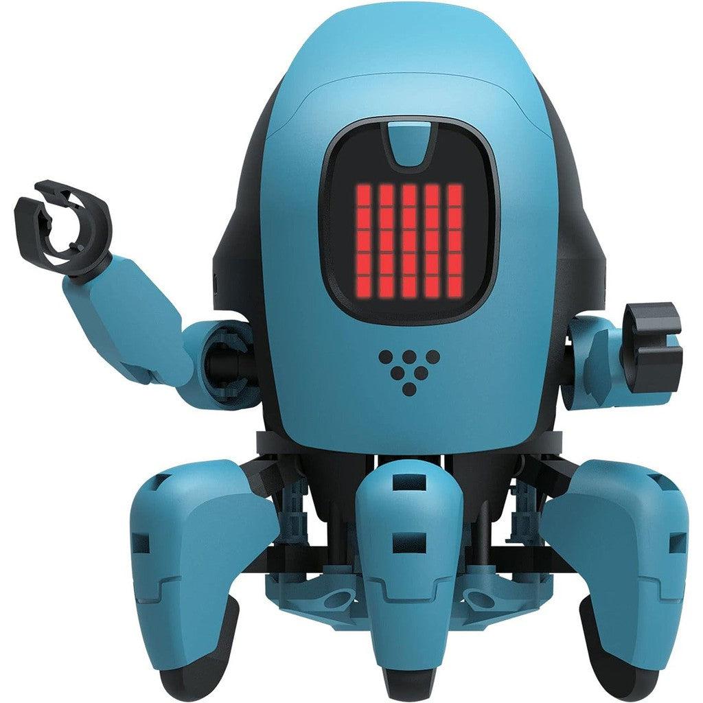 this image shows teh assembled robo\t with two little arms and spider like legs. 