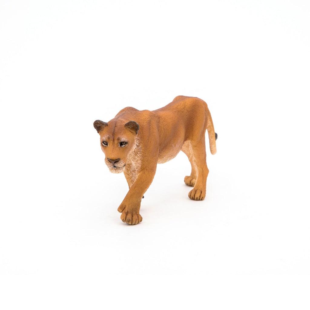 Image of the Lioness figurine. It is a orange lady lion.