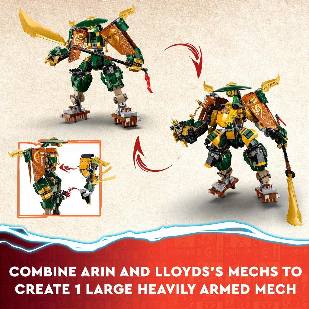 combine arin and Lloyd's mech to create one large heavily armed mech.