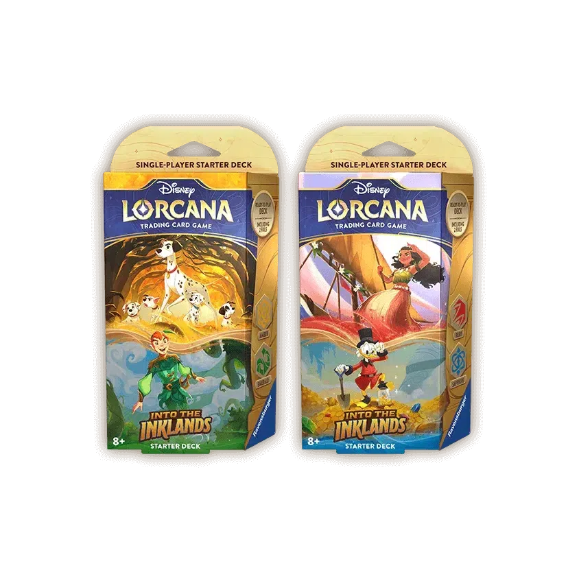 lorcana set 3 cards Disney Into the Inklands Amber & Emerald Starter Deck Disney Lorcana Set 5 Condition:Near Mint Commander Deck Floodborn Beast, first Steel