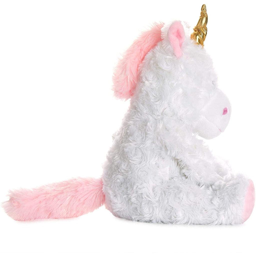 Side view of the plush. Shows that the tail is as long as the body of the plush.