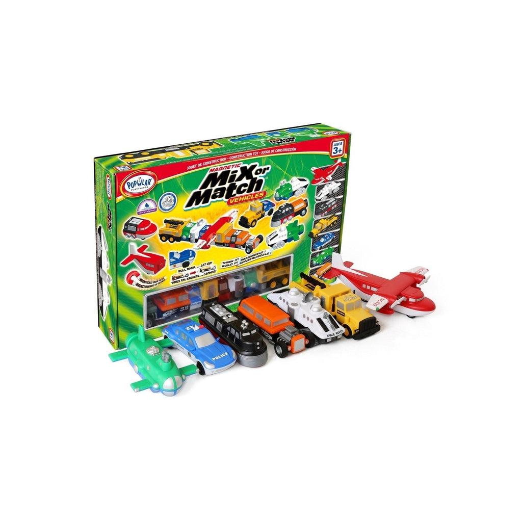 Magnetic Mix or Match Vehicles - Green Deluxe Set-Popular Playthings-The Red Balloon Toy Store