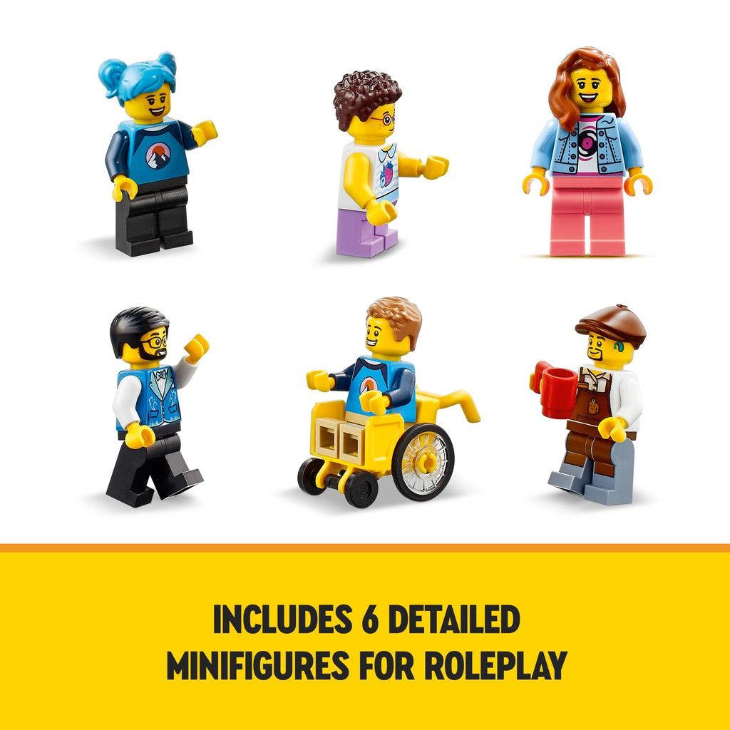includes 6 detailed minifigures for roleplay