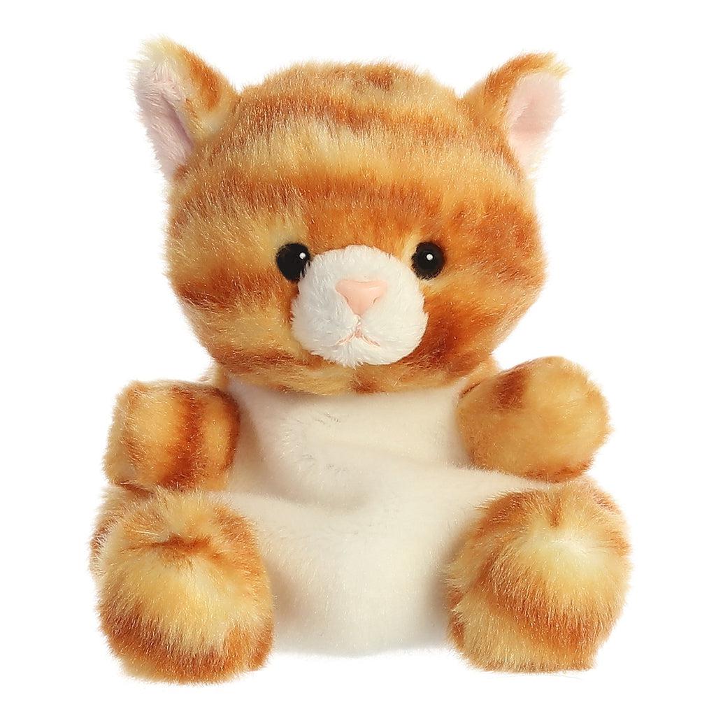 Image of the Meow Kitty plush. It is an orange striped cat with a light colored muzzle and belly.