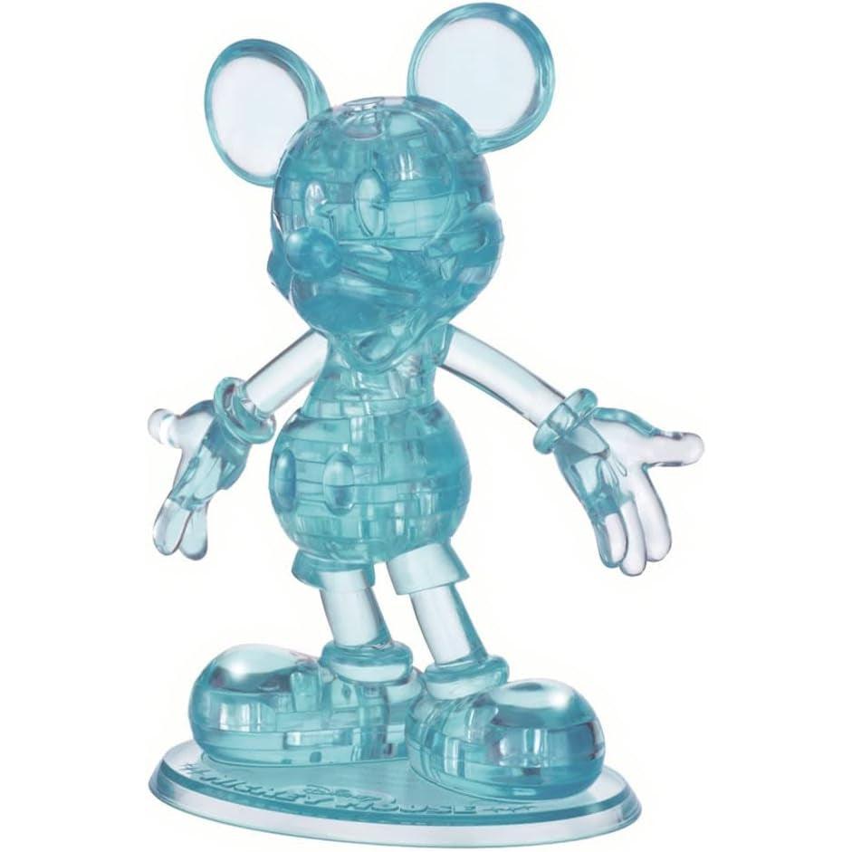 Image of the 3D Mickey Mouse puzzle. It is a completely blue crystal puzzle of the famous character.