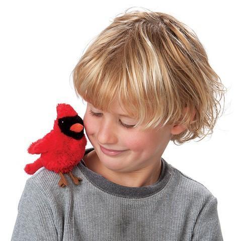 Mini Cardinal Puppet-Folkmanis Inc.-The Red Balloon Toy Store