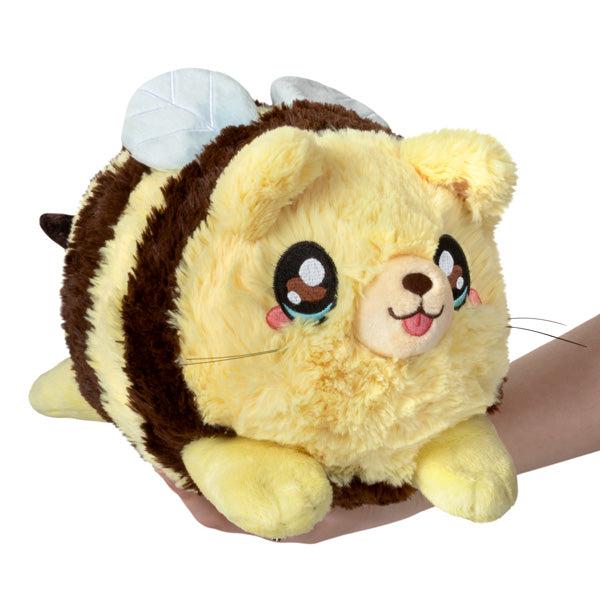 Image of the Mini Cat Bee squishable. It is a yellow and brown bee with a cat face and ears.