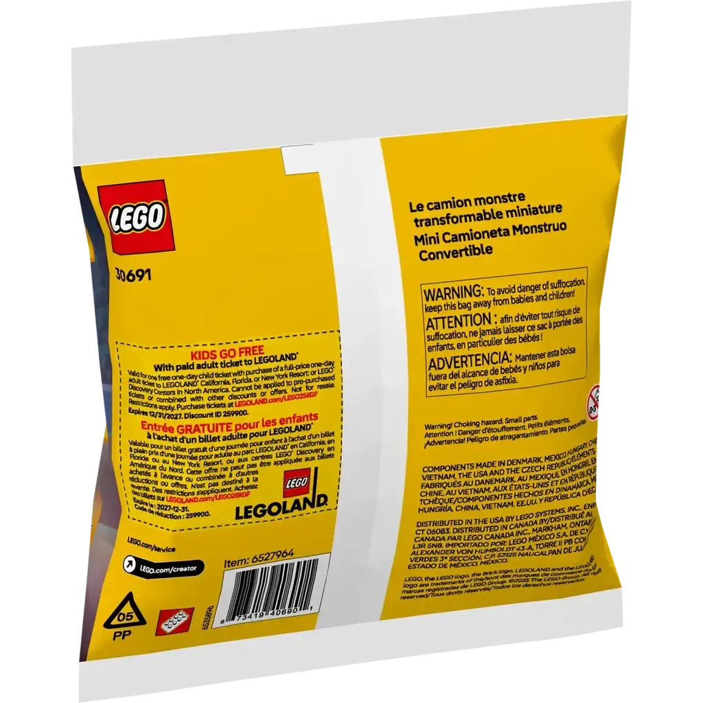 Mini Convertible Monster Truck-LEGO-The Red Balloon Toy Store