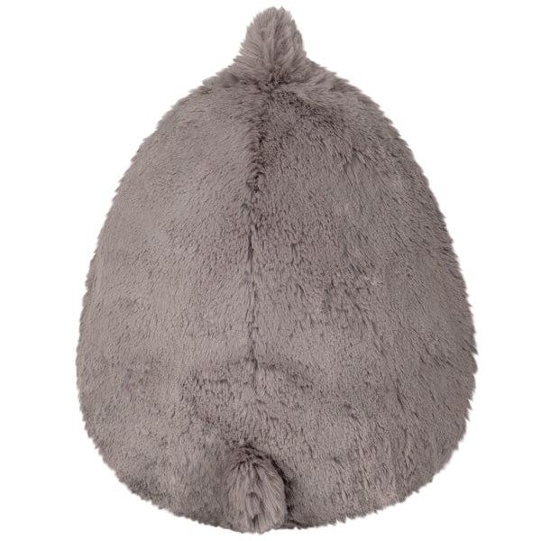 Back view of the plush. Shows that there is a fluff lump on the top of its head.