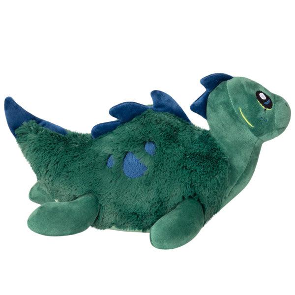 Side view of the plush. Shows that it has blue embroidered spots on its side.