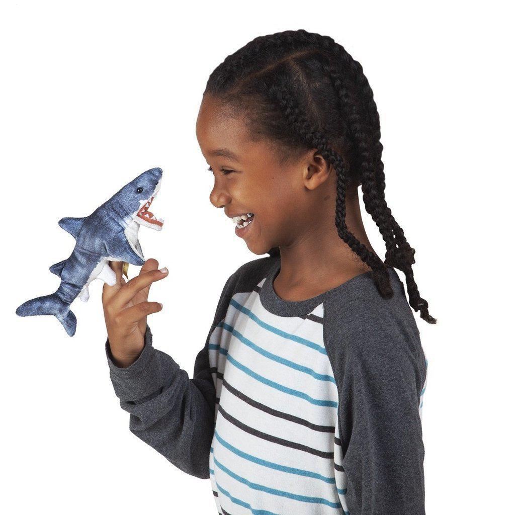 Mini Shark Puppet-Folkmanis Inc.-The Red Balloon Toy Store
