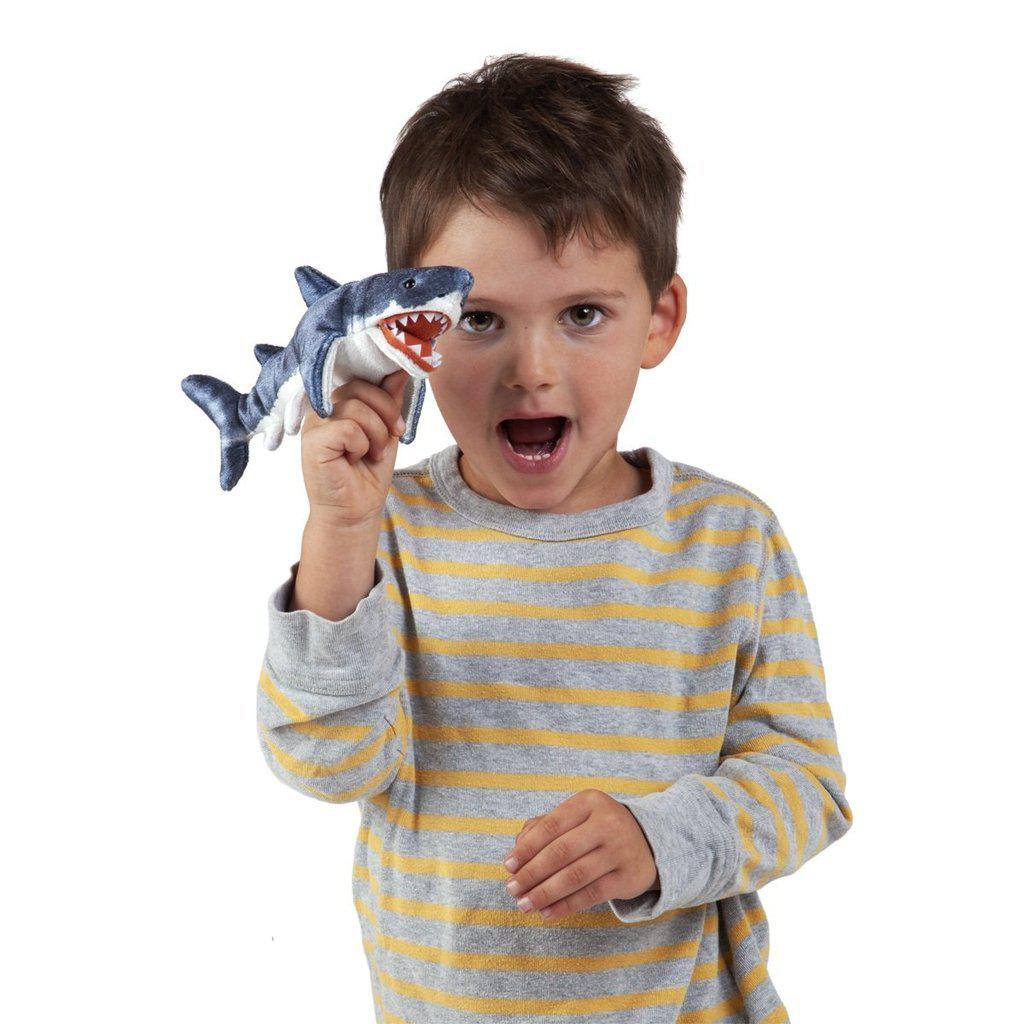 Mini Shark Puppet-Folkmanis Inc.-The Red Balloon Toy Store