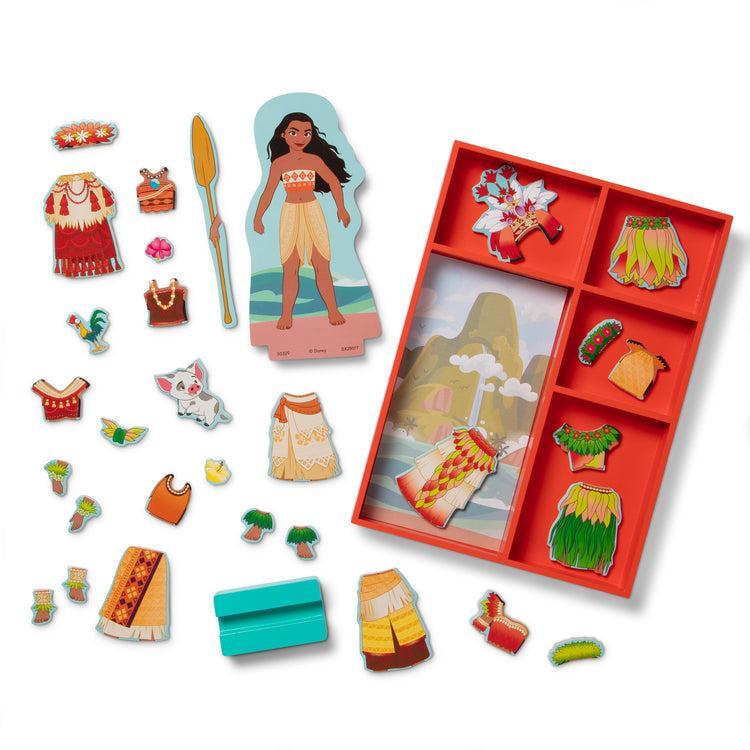 disney princess magnetic dress up dolls Disney Princess Magnetic Dress-up Wooden Doll Pretend Play Set