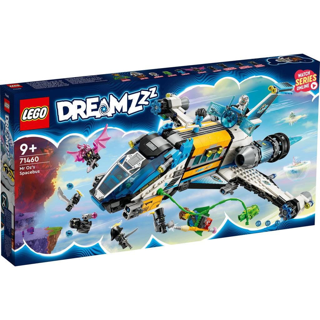 image shows the LEGO Dreamzzz Mr. Oz's spacebus. Its a bus and apaceship combined into one