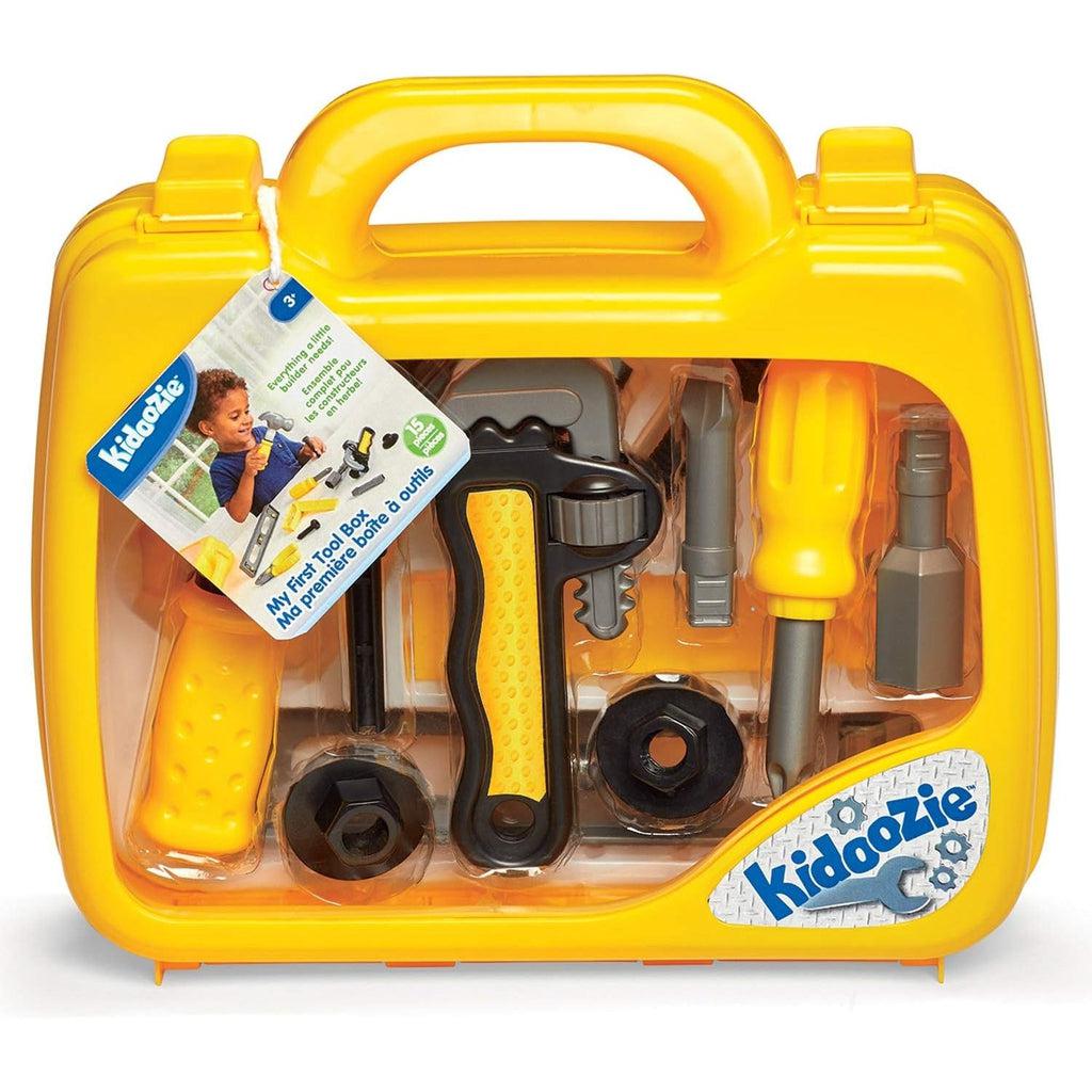 Kidoozie Toolbox case with the tools neatly stored inside, ready to use