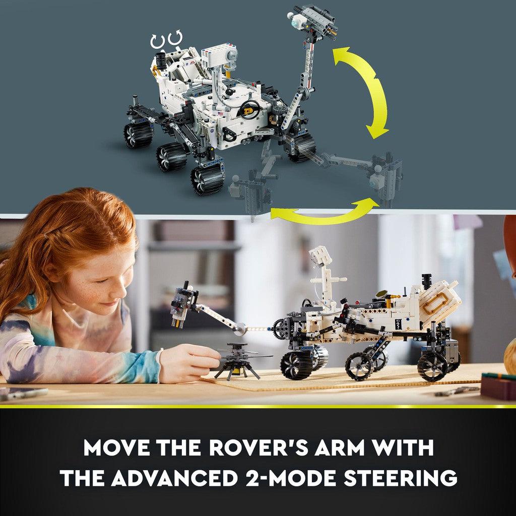 move the rover's arm with the advanced 2-mode steering