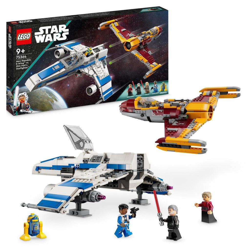 image shows the box for LEGO Star Wars. there are two fighter planes from the rebellion and the empire on the box