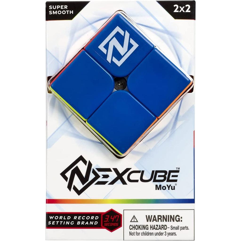 Image of the packaging for the Nexcube 2x2 Classic. Part of the front is made from clear plastic so you can see the included cube.