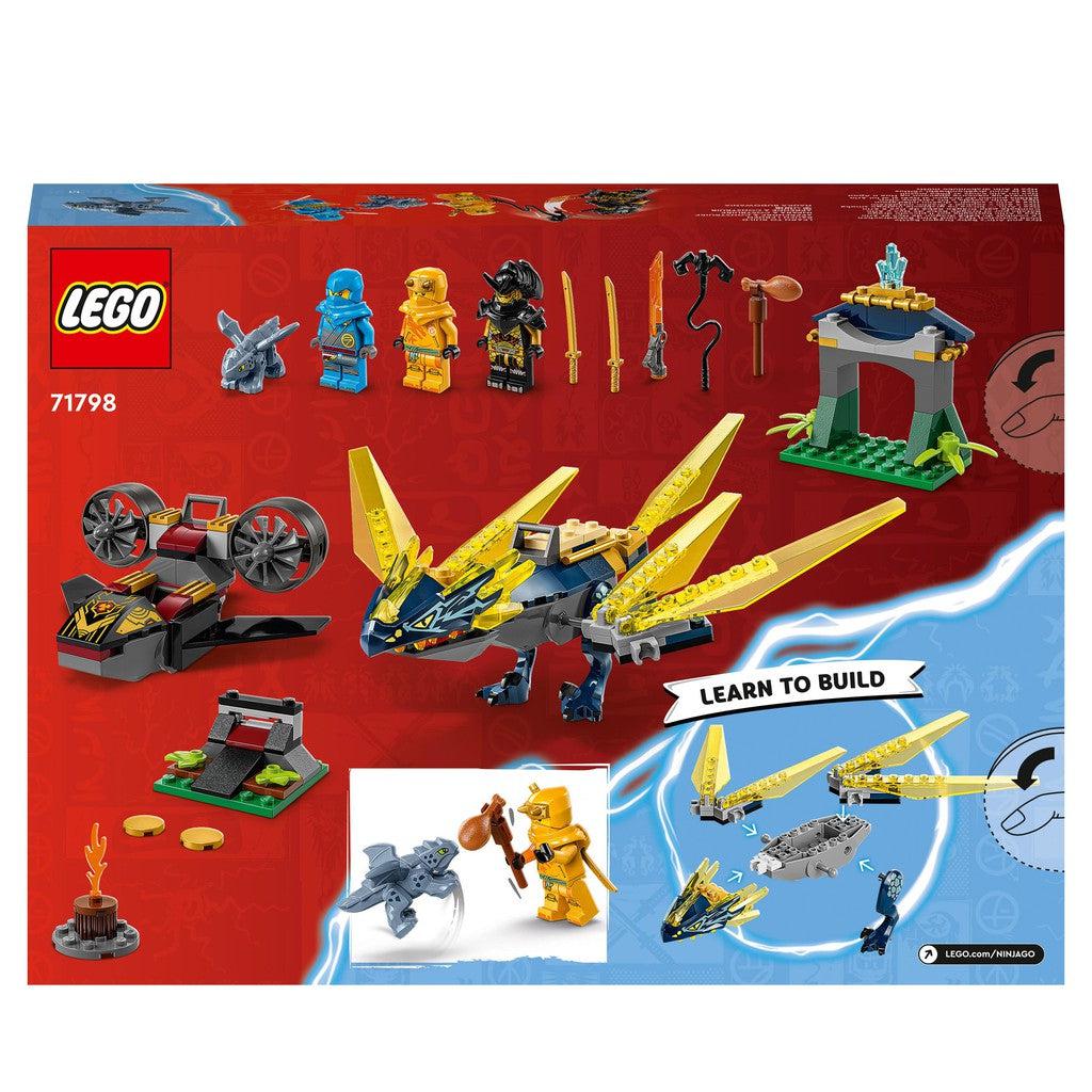 image shows teh back of teh box that inspired a youth to learn to build with LEGO 