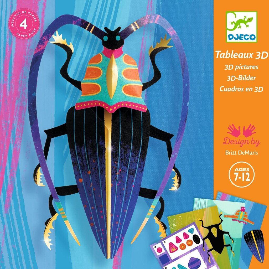 Image of the packaging for the Paper Creation Bugs craft. On the front is a picture of what the final product could look like.