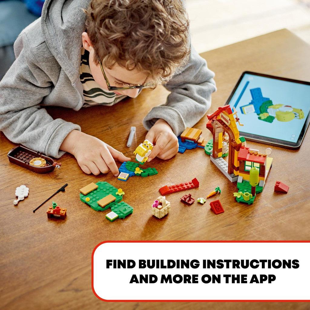 find building instructions and more on the app