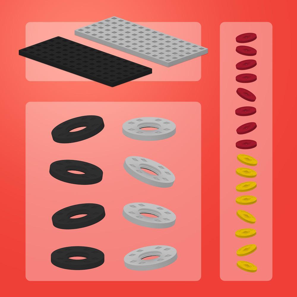 Plus-Plus Accessory Pack: Gray & Black-Plus-Plus-The Red Balloon Toy Store