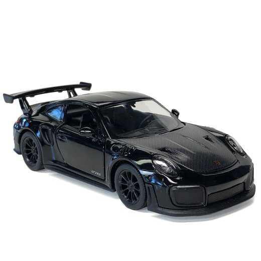 image shows a black porsche, or at least i hope its a porsche. it would be pretty embarrassing to upload a toy car that was not a porsche under the porsche. 