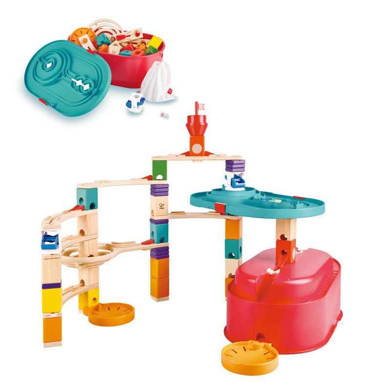 Quadrilla Stack Track Bucket Set (1)-HaPe International, Inc.-The Red Balloon Toy Store