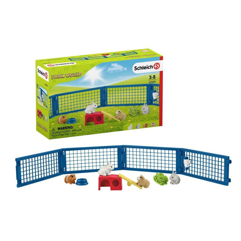 Rabbit and Guinea Pig Hutch-Schleich-The Red Balloon Toy Store
