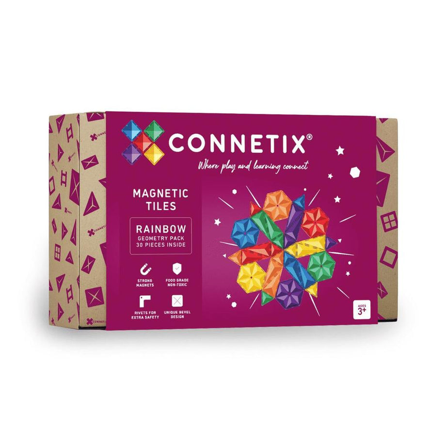 Rainbow Geometry Pack 30 pc - Connetix – The Red Balloon Toy Store