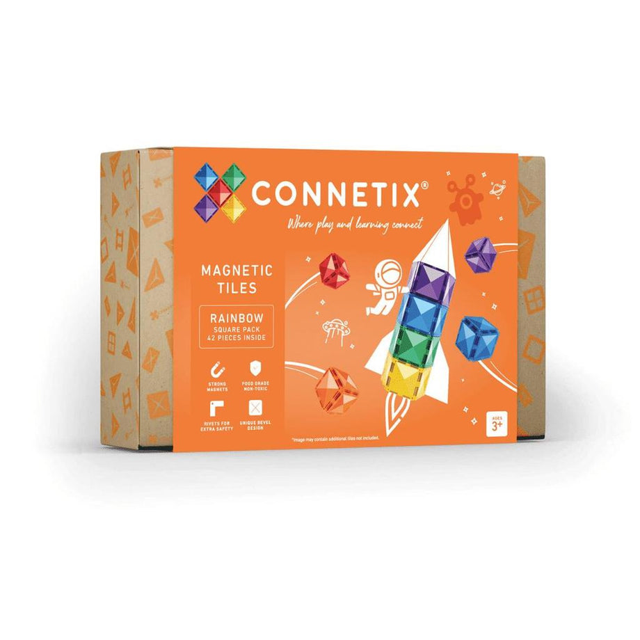 Rainbow Square Pack 42 pc - Connetix – The Red Balloon Toy Store