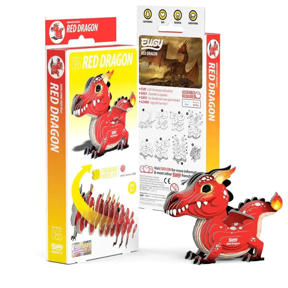 LBUILD RED DRAGONICS カレトヴルッフ3個セット付き Red Dragon 3D Puzzle - EUGY – The Red Balloon Toy Store
