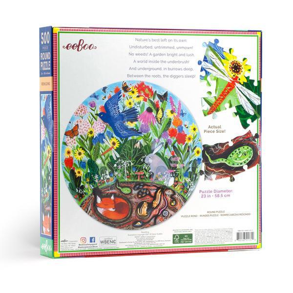this image shows the back of the box with images of some close up puzzle pieces to show how they jigsaw fit together. 