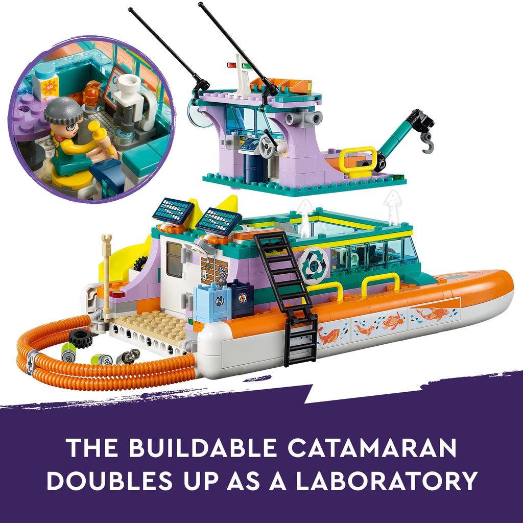 the buildable caramaran doubles up as a laboratory 