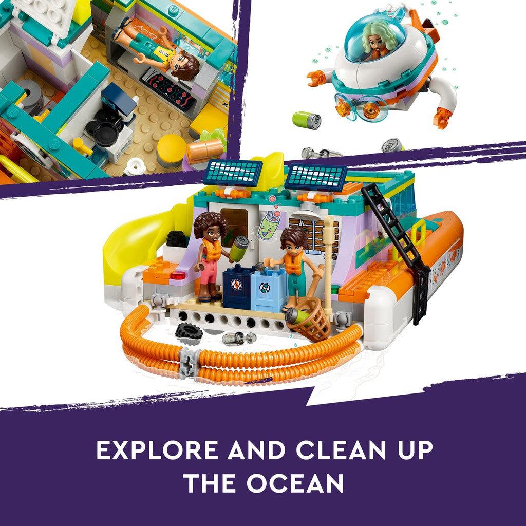 explore and clean up the ocean
