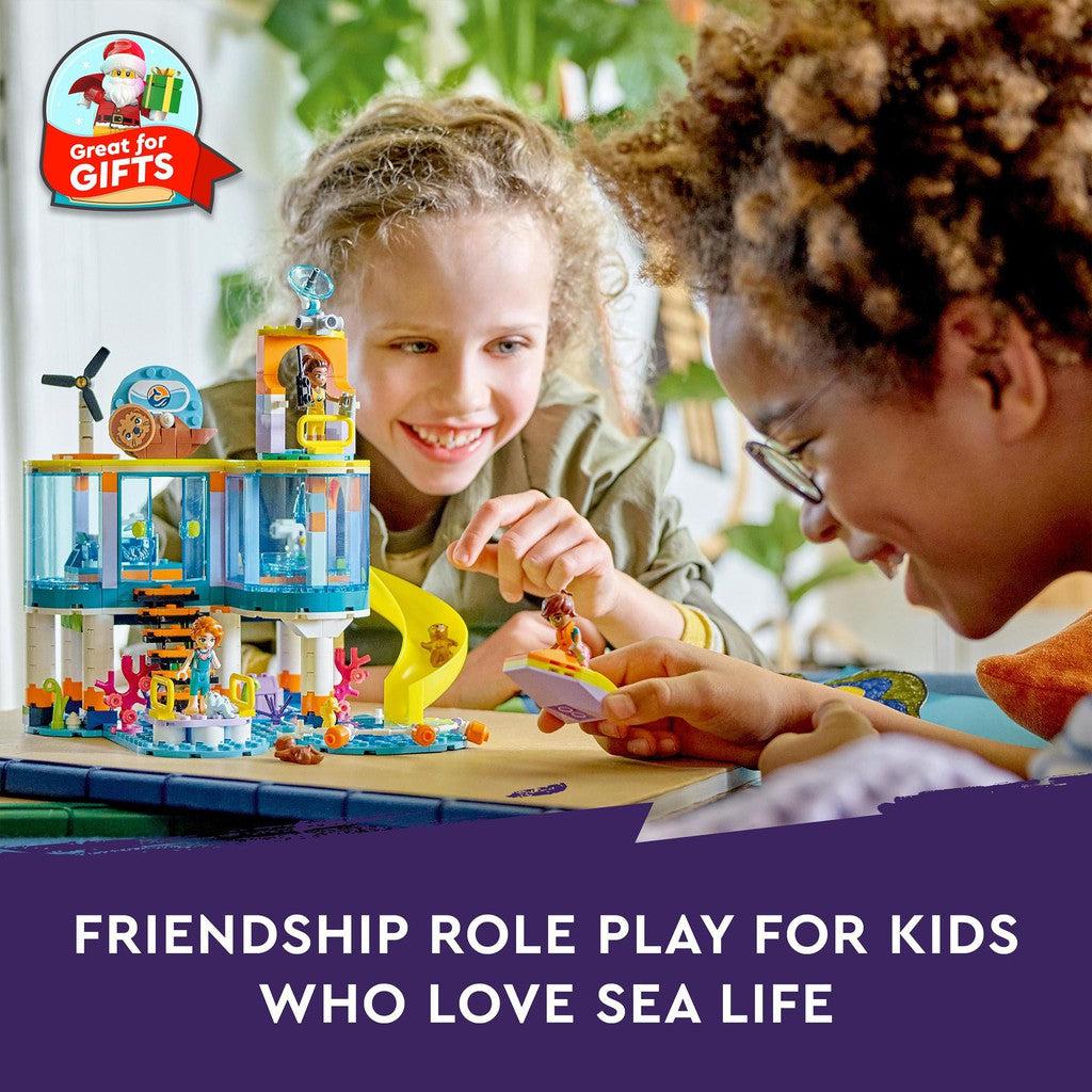Friendship role play for kids who love sea life. 